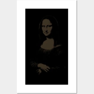 Darkish Brown Mono Color Mona Lisa Posters and Art